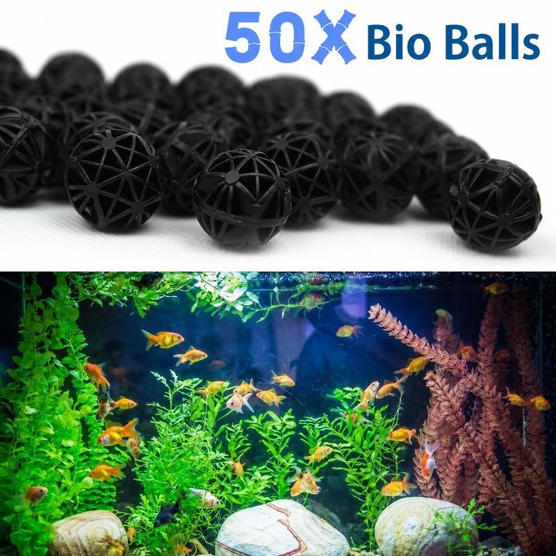 Aquarium Planted Tank Filter - 50Pcs 16mm Aquarium Bio Filter Balls