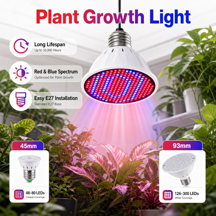 Aquarium Plant Root Tabs - E27 LED Red Blue Spectrum Phytolamp