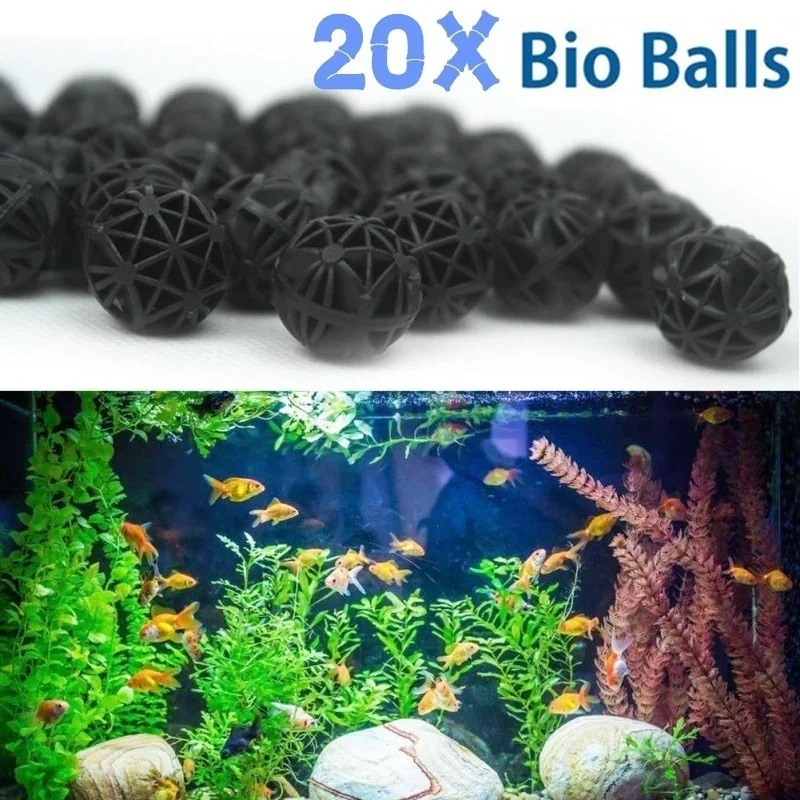 Aquarium Planted Tank Filter - 20Pcs 16mm Aquarium Filter Bio Balls