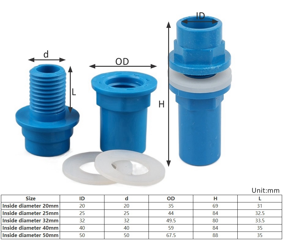1pc ID 20/25/32/40/50mm PVC Wa - огляд і ціна Aquarium Planet
