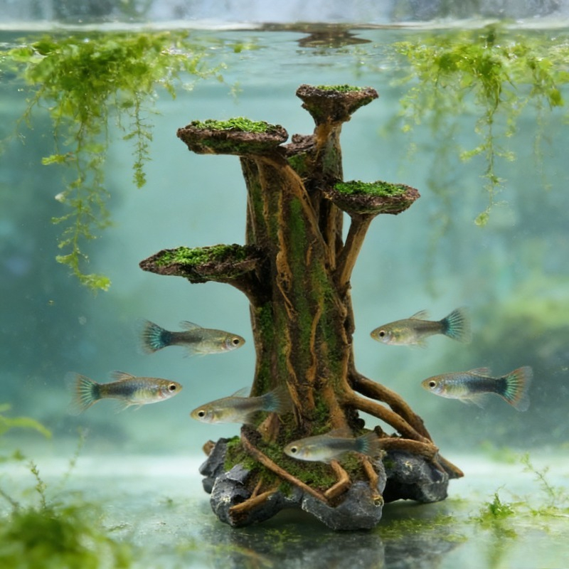 Artificial Moss Tree Driftwood - огляд і ціна Planted Aquarium Aquascape